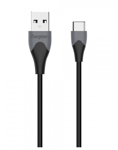Energizer datový kabel USB-C, 2.4A, silikonový, 1.2m, černá_1149348611