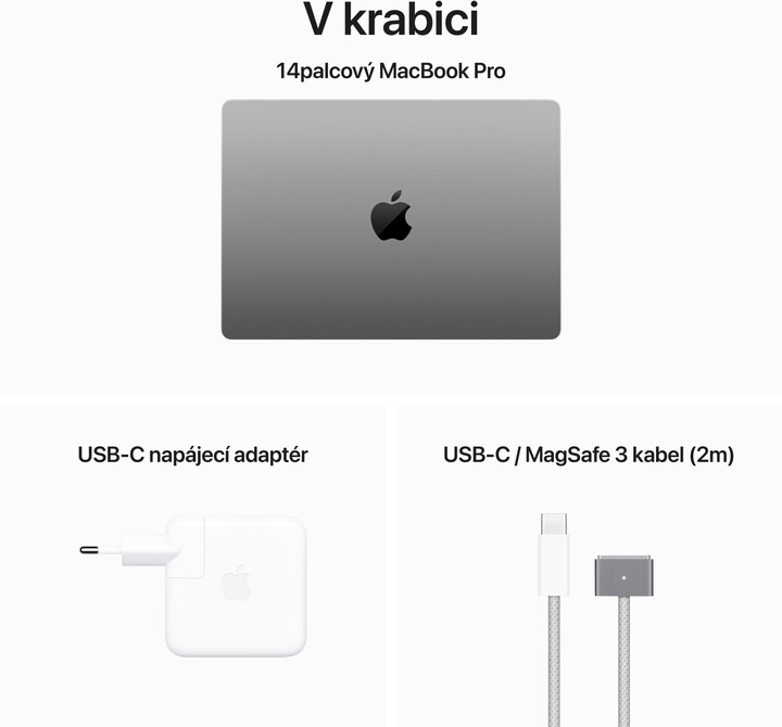 Apple MacBook Pro 14, M3 - 8-core/8GB/1TB/10-core GPU, vesmírně šedá_134809867