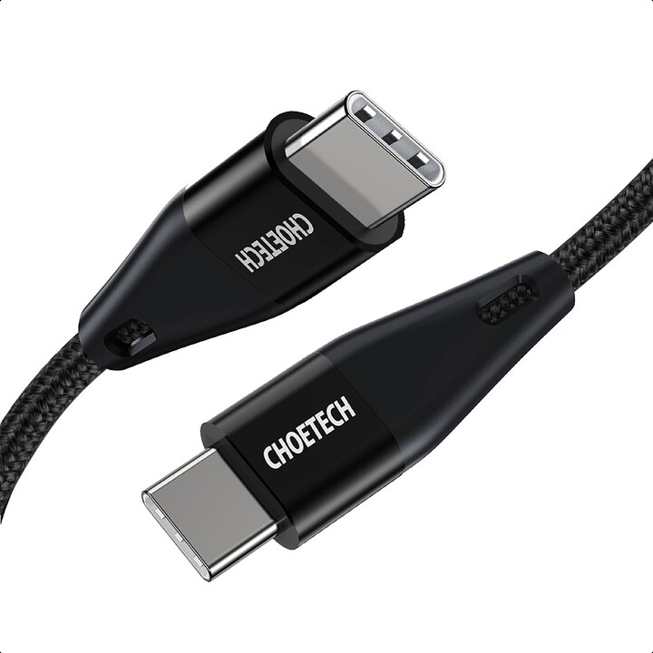 Choetech set kabelů MIX00086 USB-C - USB-C, opletený, 60W, 3A, 2m + 1.2m, černá_1093433496