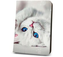 GreenGo flipové pouzdro Cute Kitty pro tablet 9-10", univerzální