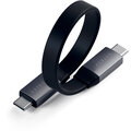Satechi plochý kabel USB-C - USB-C Gen 2, 0.24m, šedá_15946821