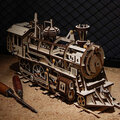 Stavebnice RoboTime - Parní lokomotiva, mechanická, dřevěná_2105115765
