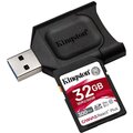 Kingston SDHC 32GB Canvas React Plus 32GB UHS-II U3 + USB čtečka O2 TV HBO a Sport Pack na dva měsíce