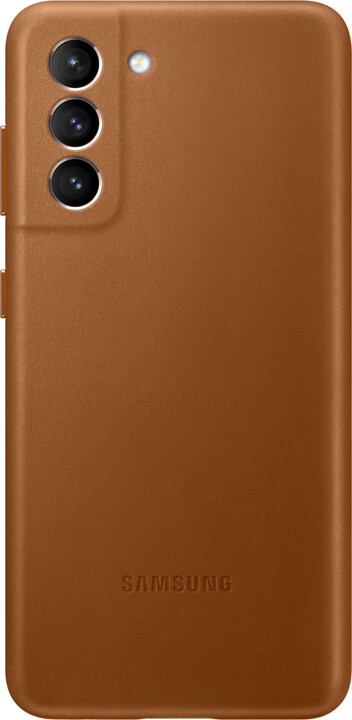 Samsung kožený kryt pro Galaxy S21, hnědá_840771995