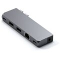 Satechi Aluminium Pro Hub Mini, USB4 96W, 6K@60Hz, 2x USB-A 3.0, Ethernet, USB-C, Audio, šedá_674633166
