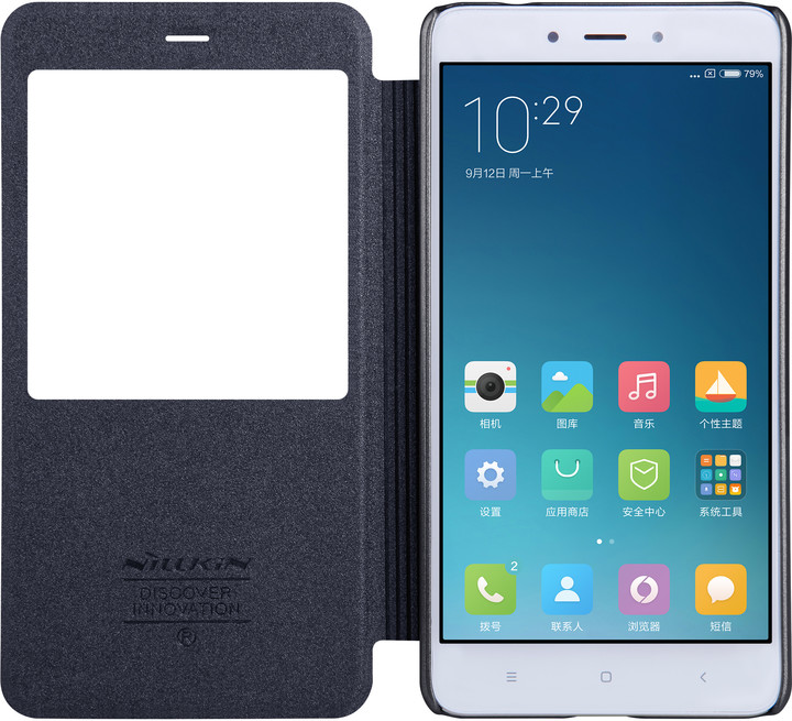 Nillkin Sparkle Leather Case pro Xiaomi Redmi Note 4, černá_641220241