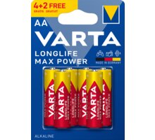 VARTA baterie Longlife Max Power AA, 4+2ks 4706101436