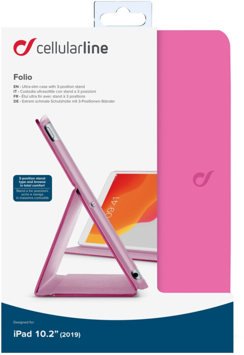 CellularLine FOLIO pouzdro se stojánkem pro Apple iPad Pro 10,2&quot; (2019), růžová_1510936252