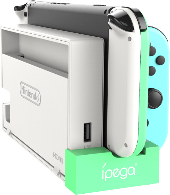 iPega 9186 nabíjecí dock pro Nintendo Switch a ovladač Joy-Con, bílá_202201362