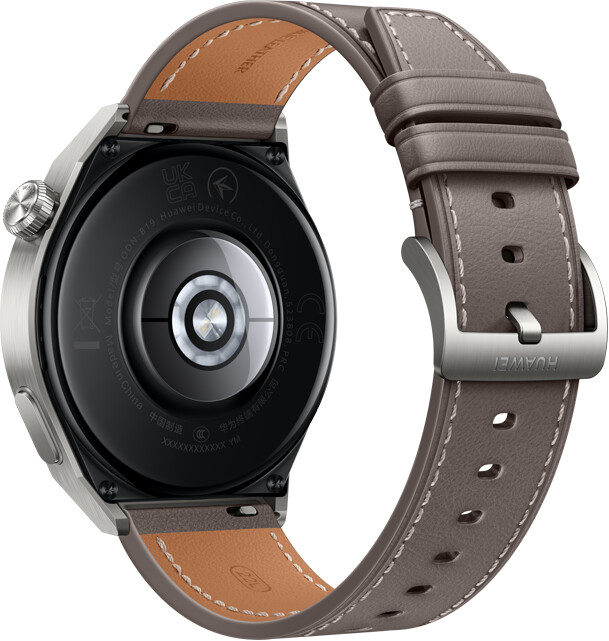 Huawei Watch GT 3 Pro 46 mm, Light Titanium Case, Gray Leather Strap_664292979