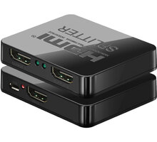 PremiumCord HDMI splitter 1-2 porty, s napájením z USB, 4K, FULL HD, 3D - Použité zboží