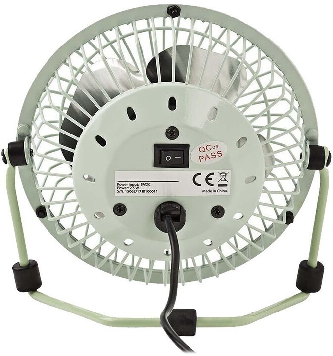 NEDIS mini ventilátor, stolní, USB, zelená_434544976