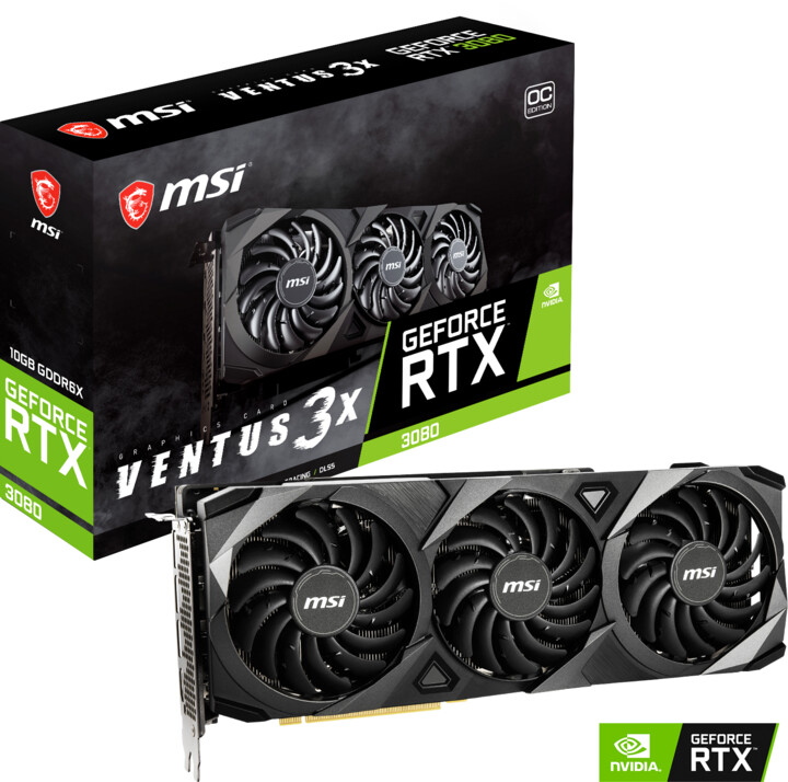 MSI GeForce RTX 3080 VENTUS 3X 10G OC, LHR, 10GB GDDR6X_1070654688