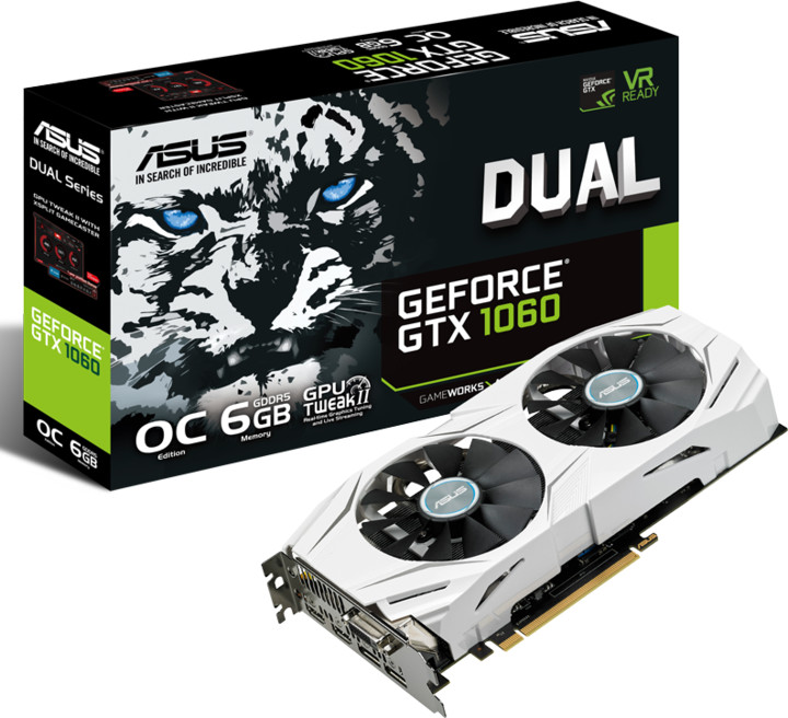 ASUS GeForce GTX 1060 DUAL-GTX1060-O6G, 6GB GDDR5