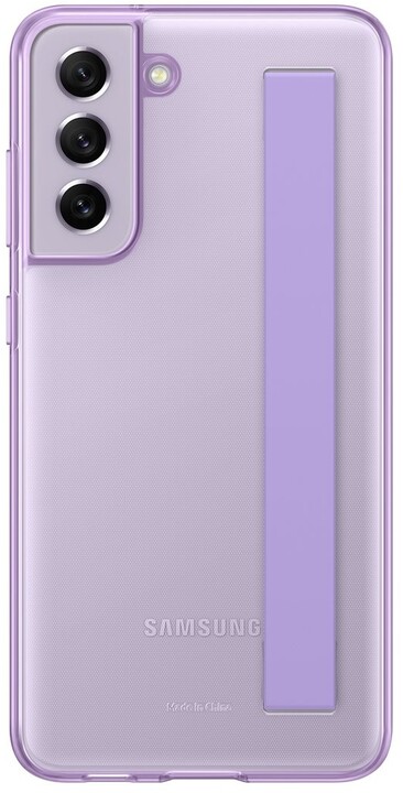 Samsung poloprůhledný zadní kryt s poutkem pro Galaxy S21 FE, fialová_1882332766