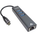 PremiumCord Adapter USB-C na Gigabit 10/100/1000Mbps + 3x USB3.0 konektor_866234471