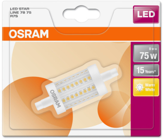 Osram LED STAR LINE 78mm 8W 827 R7S noDIM A++ 2700K_848918307