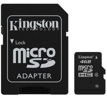 Kingston Micro SDHC 4GB Class 4 + SD adaptér_167619672