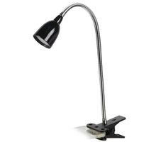 Solight LED stolní lampička, 2.5W, 3000K, clip, černá