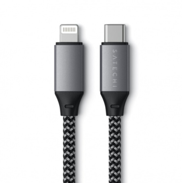 Satechi USB-C to Lightning Short Cable 25cm, šedá_96644805
