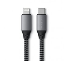 Satechi USB-C to Lightning Short Cable 25cm, šedá