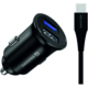 SWISSTEN nabíječka do auta, 2xUSB-A, Huawei Super Charge, 32,5W, černá + USB-C kabel, 1.2m_1096275159