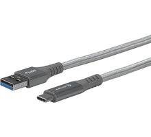 eSTUFF Allure datový kabel USB-C s podporou 5 Gbps, 3A, 2m, šedá_1516019161