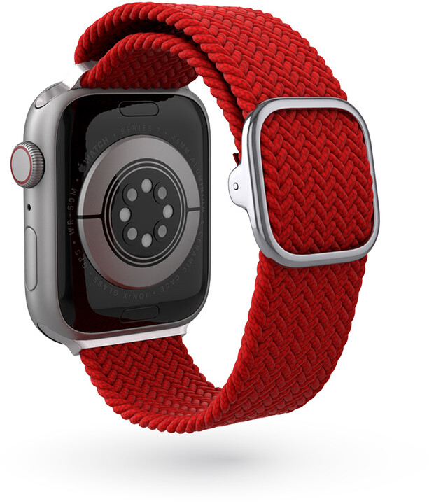 EPICO textilní pletený pásek pro Apple Watch 42/44/45 mm, červená_188056352