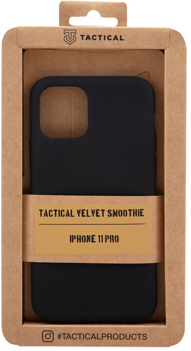 Tactical silikonový kryt Velvet Smoothie pro Apple iPhone 11 Pro, černá_1617746341