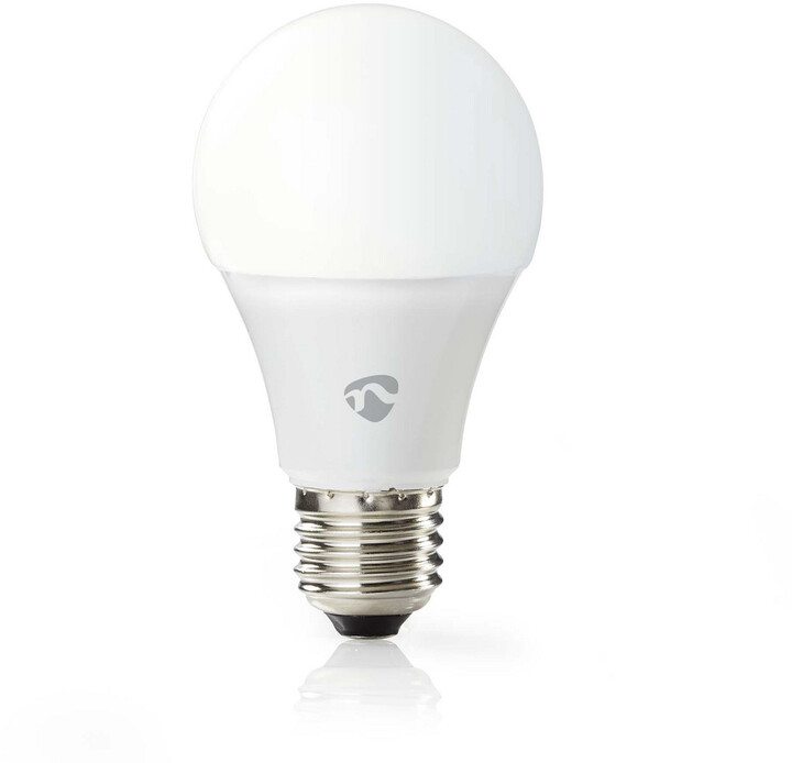 Nedis Wi-Fi chytrá LED žárovka, teplá bílá, E27, 800 lm, 9W, F_1837348241
