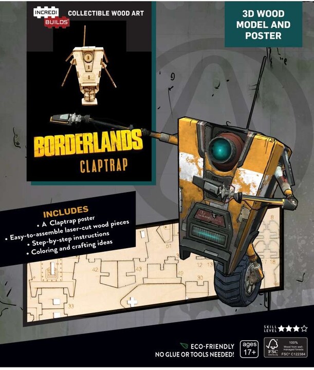 Stavebnice Boderlands - Clap Trap (dřevěná)_1614026140