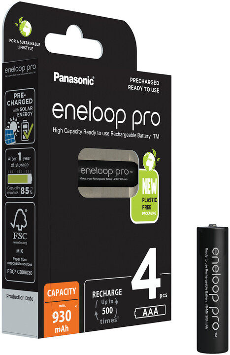 PANASONIC nabíjecí baterie Eneloop HR03 AAA 4HCDE/4BE_1602427434