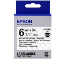 Epson LabelWorks LK-2TBN, páska pro tiskárny etiket, 6mm, 9m, černo-transparentní_1292162972