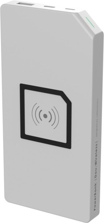 PowerCube PowerBank Duo-Wireless, bílá_1484120544
