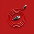 Remax Alien datový kabel s lightning, 1m, červeno-černá_1951677658