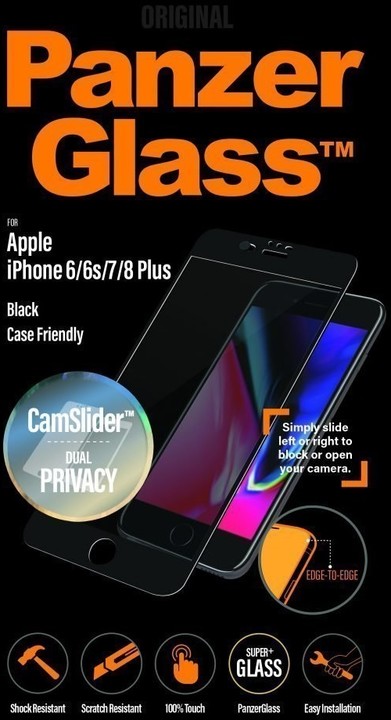 PanzerGlass Edge-to-Edge Privacy pro Apple iPhone 6s/7/8 plus s CamSlider, černá_314246584