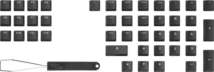 CZC.Gaming Satyr, keycaps, 124 kláves, OEM, černé_1409326266