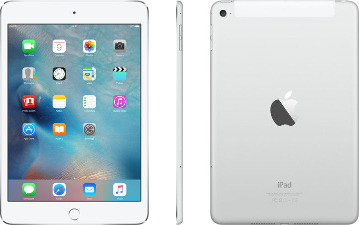 Apple iPad Mini 4, Cell 128GB, Wi-Fi, stříbrná_1023049884
