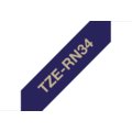 Brother TZE-RN34 námořní modř / zlatá, 12 mm, 4m_191691195