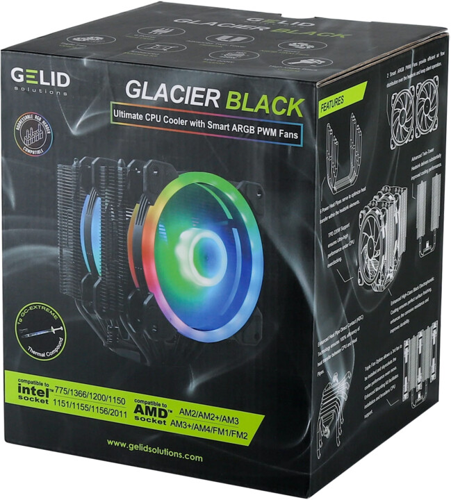 GELID Solutions Glacier Black, ARGB