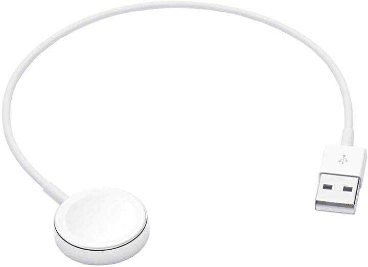Apple magnetický kabel pro Apple Watch, 0.3m, bílá_699296430