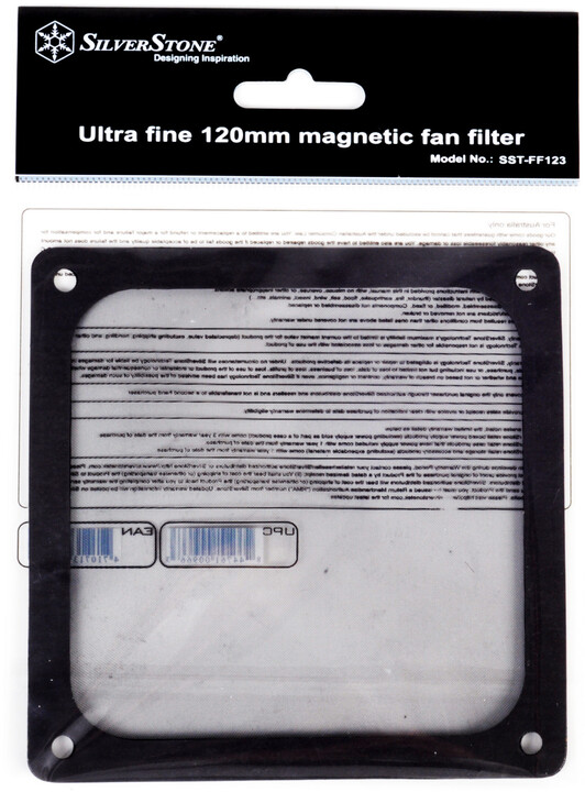 SilverStone FF123B 120mm Ultra Fine Fan Dust Filter, Magnet, černá_1366625468