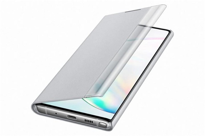 Samsung flipové pouzdro Clear View pro Galaxy Note10+, stříbrná_2078698580