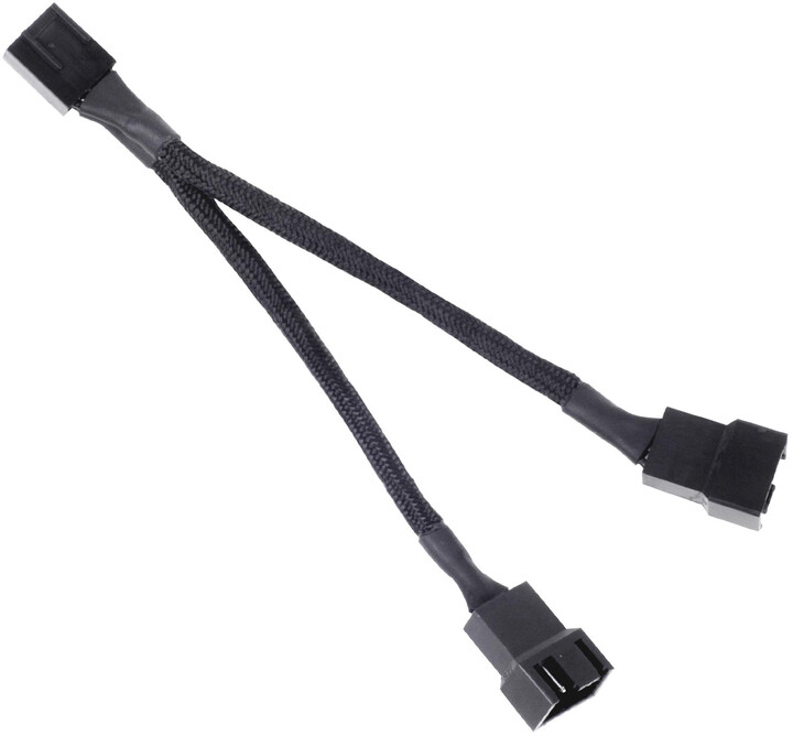 SilverStone CPF01 10cm PWM rozdělovací kabel 2 Fans, černý_368954933