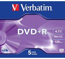 Verbatim DVD+R 16x 4,7GB jewel 5ks_609136203