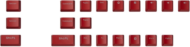 CZC.Gaming Satyr, keycaps, 124 kláves, OEM, červené_917755325