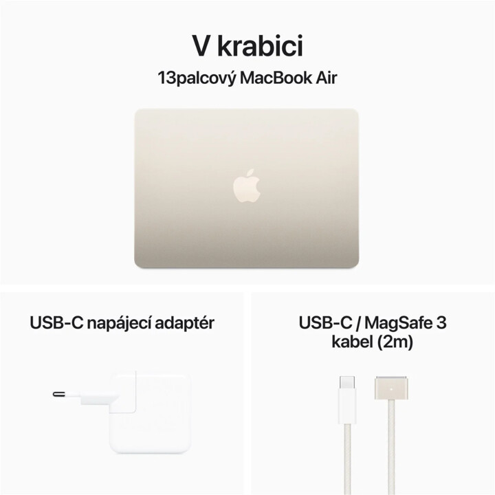 Apple MacBook Air 13, M3 8-core/16GB/512GB SSD/10-core GPU, bílá (M3, 2024)_1497569118