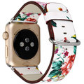 ESES kožený květinový řemínek 42/44mm pro apple watch, bílá/červená_1336107112