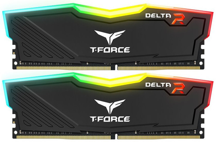 Team T-FORCE Delta RGB 16GB (2x8GB) DDR4 2666 CL15, black_2061097968