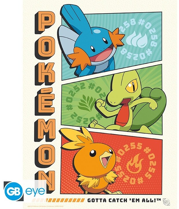 Plakát Pokémon - Starters, sada 9 ks (21x29,7)_1470553458